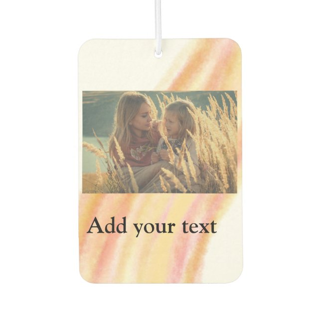 custom add your photo christmas personalized water autolufterfrischer (Vorderseite)