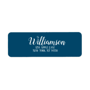 Custom Address Labels Navy Wedding