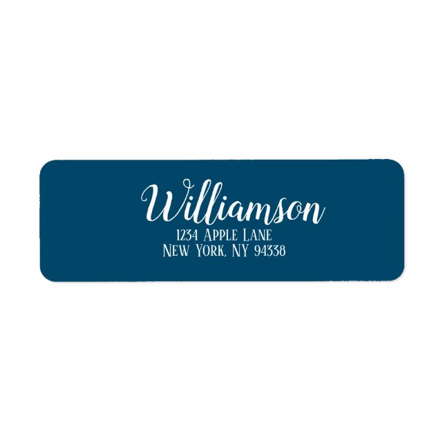 Custom Address Labels Navy Wedding (Vorne)