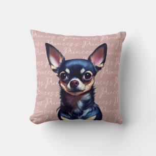 Custom Adorable Chihuahua Pink Kissen