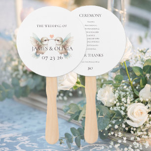 Custom Adorable Hummingbird Hochzeitsprogramm Fächer