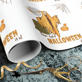 Custom Adult Humor Kokett Hintern Skelett Hallowee Geschenkpapier