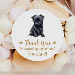 Custom Affenpinscher Gastgeschenk Hochzeit Sticker