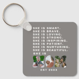 Custom Affirmation New Mom photo Gift Schlüsselanhänger