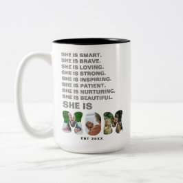 Custom Affirmation New Mom photo Gift Zweifarbige Tasse