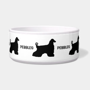 Custom Afghan Hound Hund Silhouette Napf