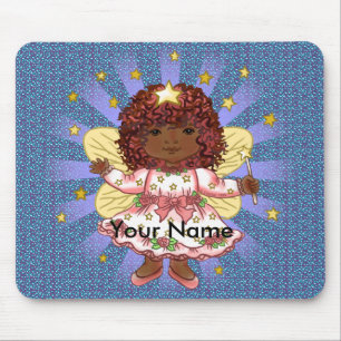 Custom Afro Girl Fairy Mousepad