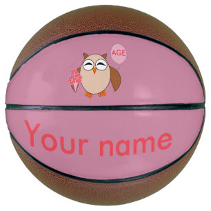 Custom Age Birthday Owl Basketballs