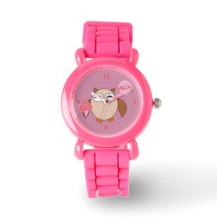 Custom Age Birthday Owl Kids Watch Armbanduhr