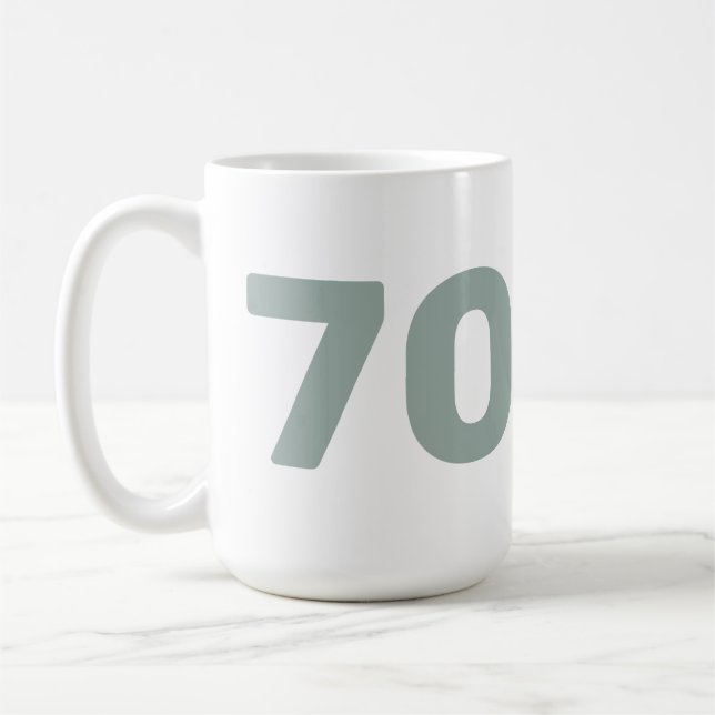 Custom Age & Name Funny Senior Geburtstag Kaffeetasse (Links)