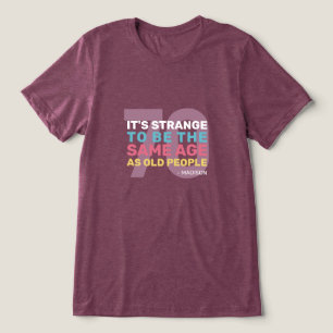 Custom Age & Name Funny Senior Geburtstag Tri-Blend Shirt