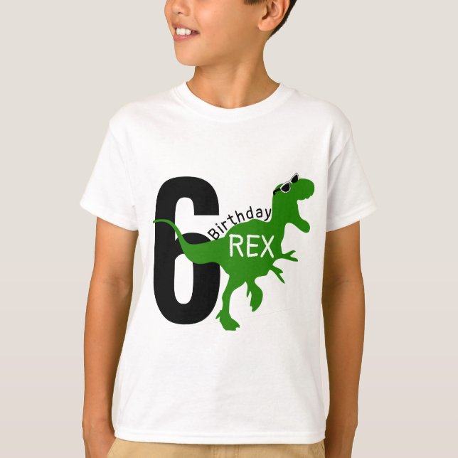 Custom Age Personalisiert Geburtstag Dinosaurier T-Shirt (Vorderseite)