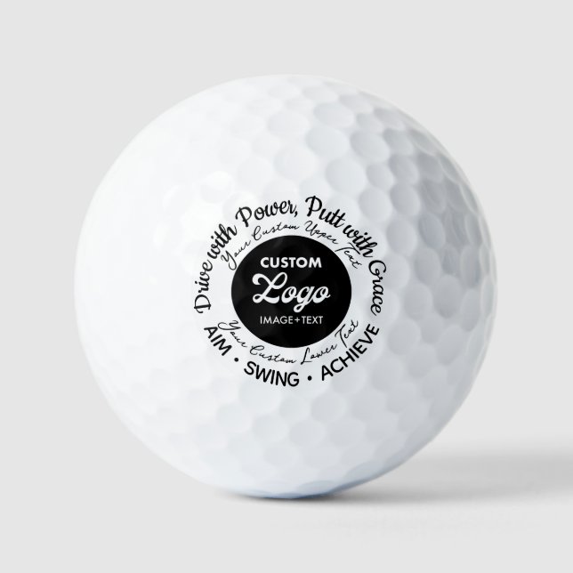 Custom AIM SWING ERREICHEN Motivierend Golfbälle (Vorderseite)
