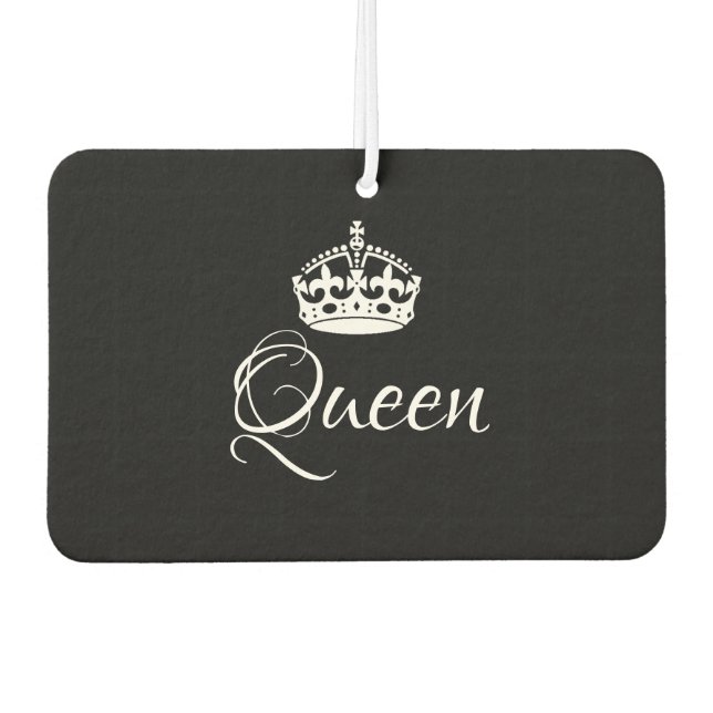 Custom Air Freshener - Queen Crown Black Autolufterfrischer (Vorderseite)