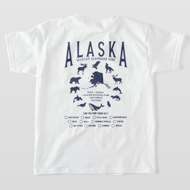 Custom Alaska Family Cruise Wildlife Spott T-Sh T-Shirt (AblageHinten)