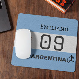 Custom Albiceleste Sun Flag Athlete Graphic Mousepad