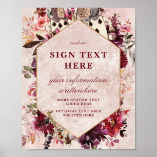 Custom Alice im Wunderland Elegantes Hochzeitssymb Poster