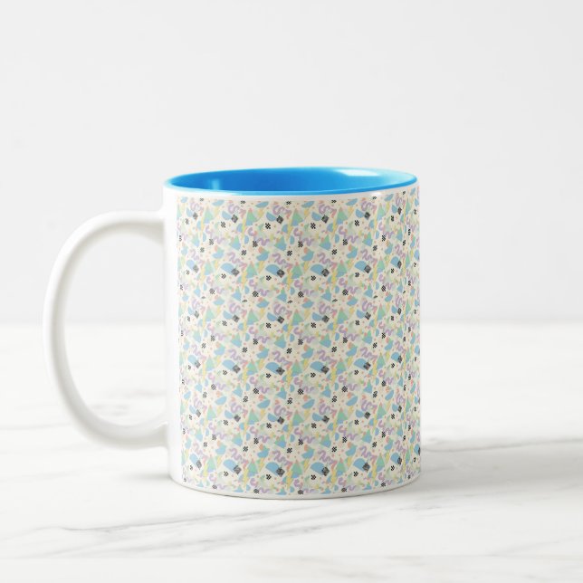 Custom All-Over Print Geometric Pattern Coffee Mug Zweifarbige Tasse (Links)