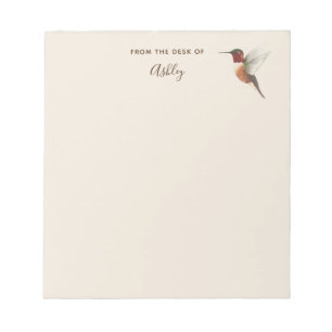 Custom Allen's Hummingbird Notepad Notizblock