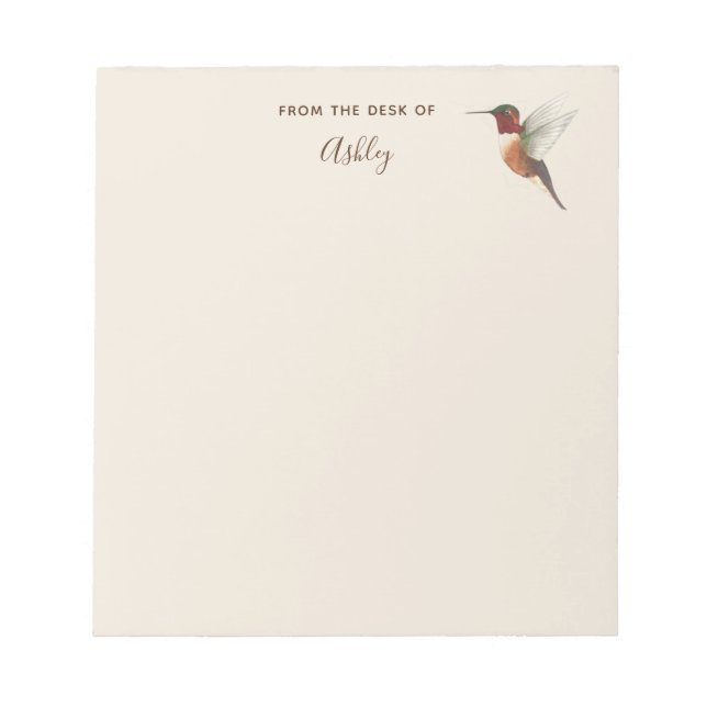 Custom Allen's Hummingbird Notepad Notizblock (Vorderseite)