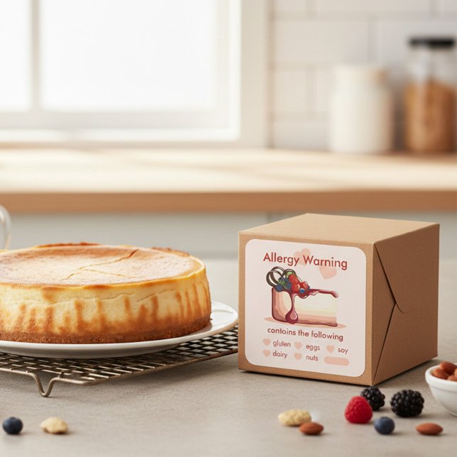 Custom Allergy Warning Dessert Sticker (Von Creator hochgeladen)
