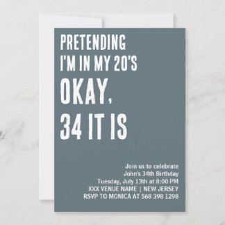 CUSTOM, ALS MÖCHTE ICH IN MEINEM 20ER FUNNY GEBURT EINLADUNG