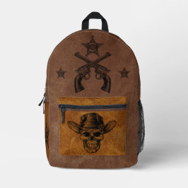 Custom Amercan Cowboy Western USA 1898 Skull Bedruckter Rucksack