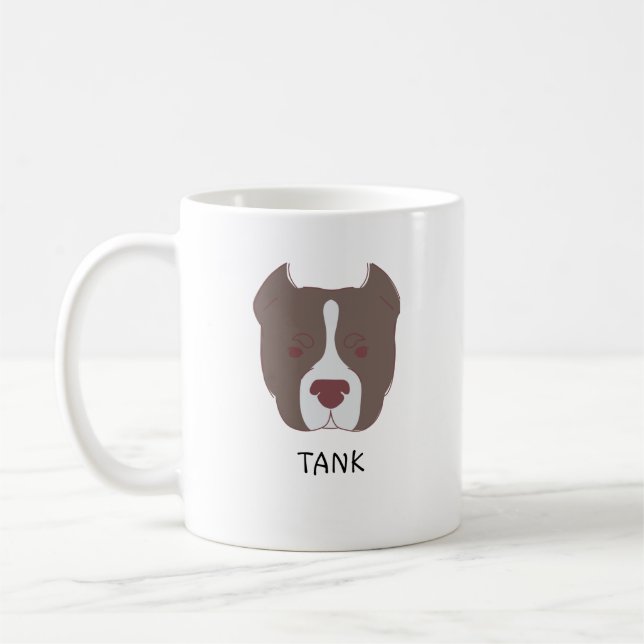 Custom American Bully Dog Geschenk Personalisierte Kaffeetasse (Links)