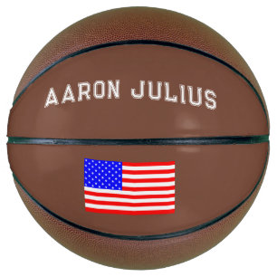 Custom American Flag Basketball Sports Gift