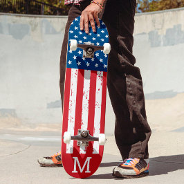 Custom American Flag Patriotic Personalisiert Skateboard