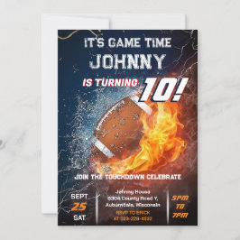 Custom American Football Einladung zum Geburtstag