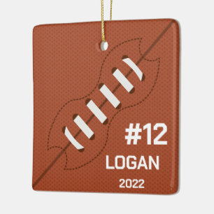 Custom American Football Player mit Name und Numme Keramikornament