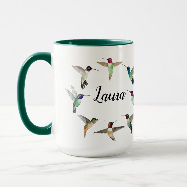 Custom American Hummingbirds Two-Tone-Kaffee-Tasse Tasse (Links)