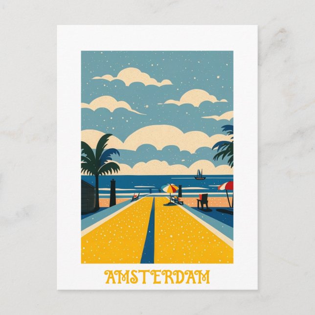 Custom Amsterdam Niederlande Postkarte (Vorderseite)