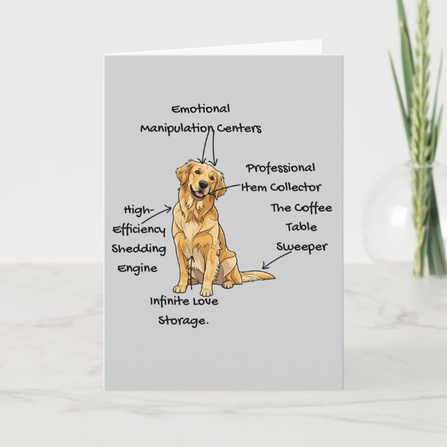 Custom Anatomy of a Golden Retriever Karte (Vorderseite)