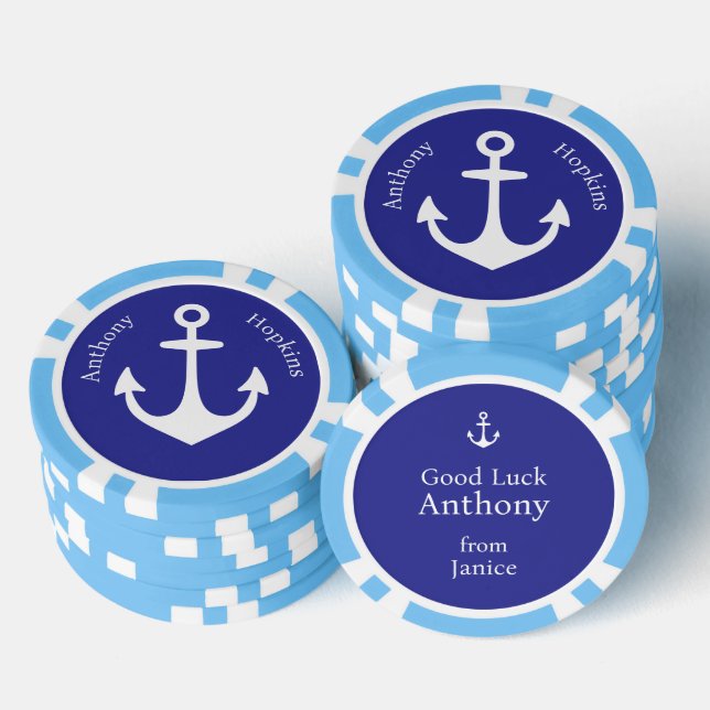 Custom Anchor für Kreuzfahrtschiffe Pokerchips (Stapel)