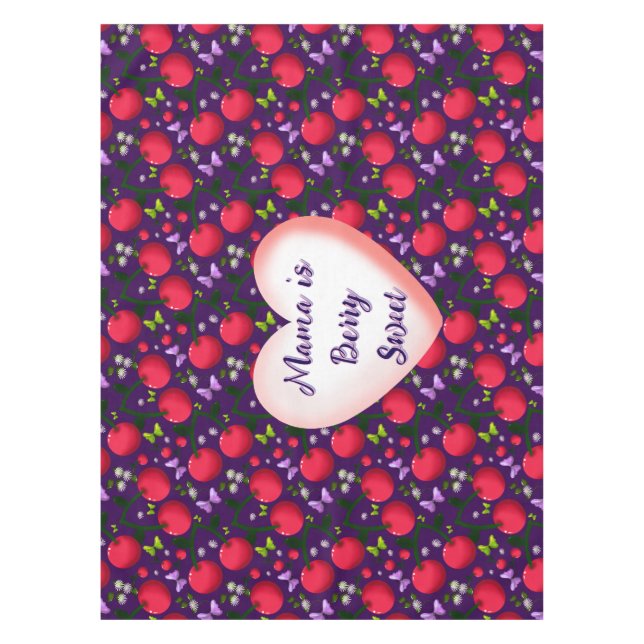 Custom and personalized Cute Cherry Butterfly  Tischdecke (Vorderseite)