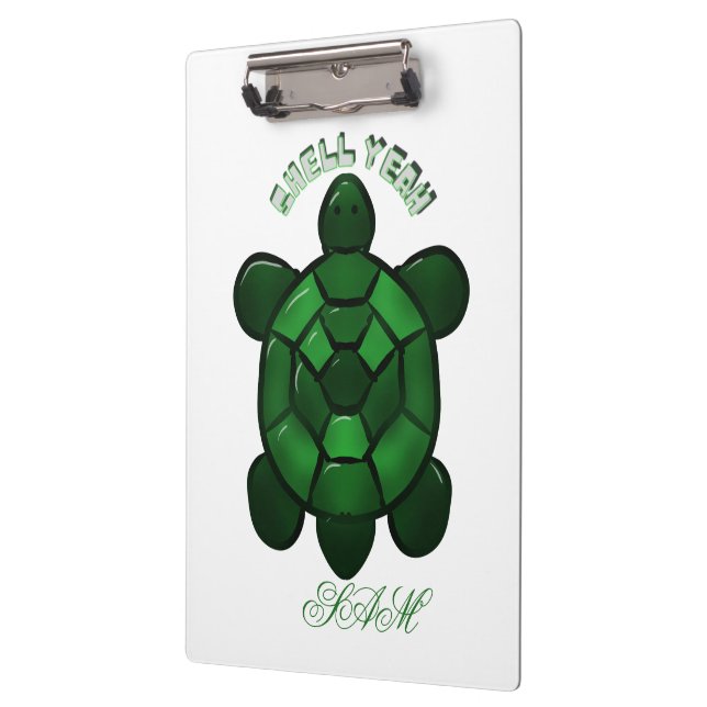 Custom and personalized Cute Turtle  Klemmbrett (Links)