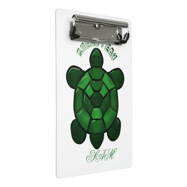 Custom and personalized Cute Turtle  Mini Klemmbrett (Schrägansicht)