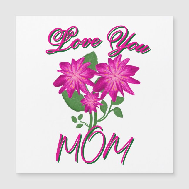 Custom and Personalized Mother's Day Floral gift  Magnetkarte (Vorderseite)