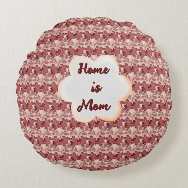 Custom and personalized mother's day floral gift  rundes kissen (Vorderseite)
