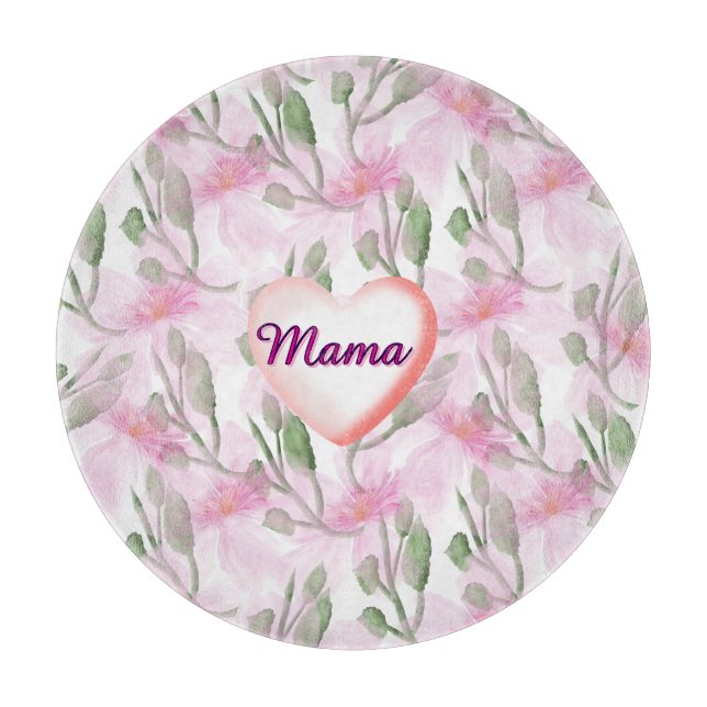 Custom and Personalized  watercolor floral gift  Schneidebrett (Vorderseite)