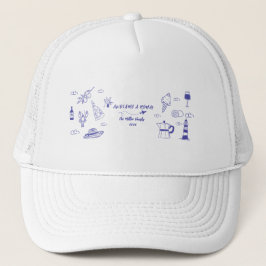 Custom Andiamo a Roma Italy Family Vacation Blue Truckerkappe