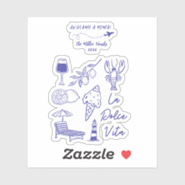 Custom Andiamo a Roma Italy Travel Aufkleber