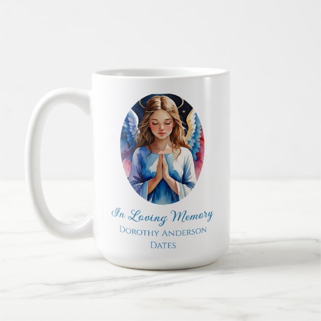 Custom Angel Memorial Candle Kaffeetasse (Links)