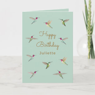 Custom Anna's Hummingbird Geburtstag Karte