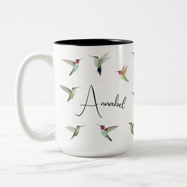 Custom Anna's Hummingbirds Tone Coffee Tasse (Links)