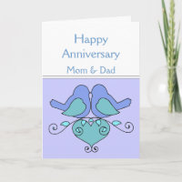 Custom Anniversary Bird Couple Kiss Blumenherz