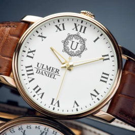 Custom Anniversary Engraved Name & Initials  Armbanduhr