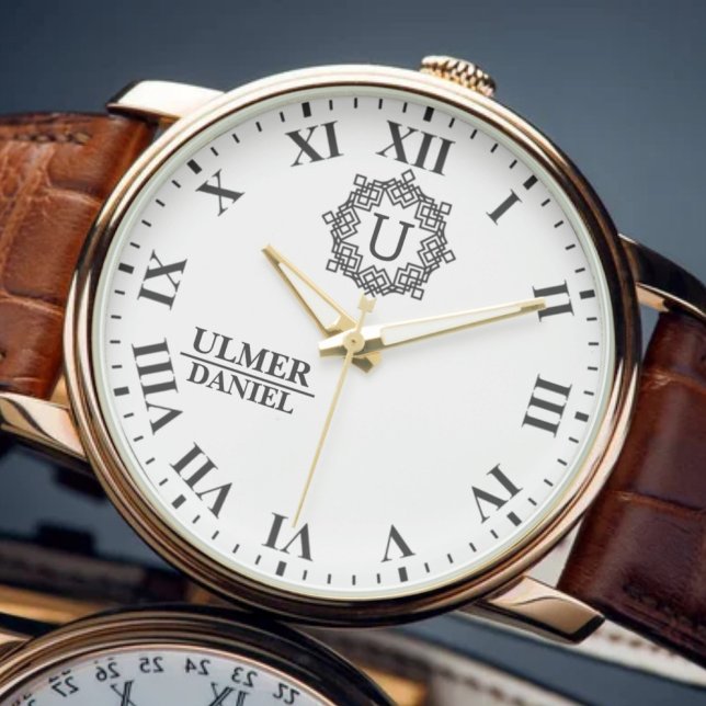 Custom Anniversary Engraved Name & Initials  Armbanduhr (Von Creator hochgeladen)